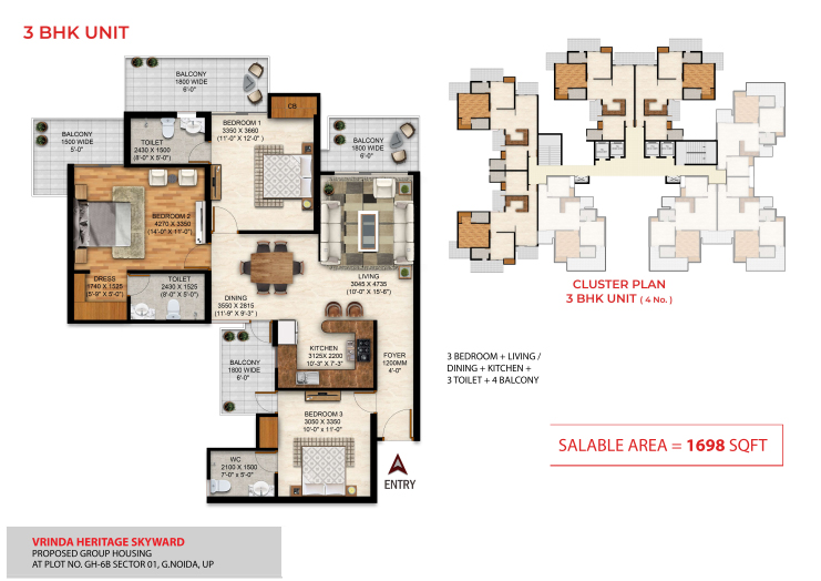 Vrinda Heritage Skyward floor plan